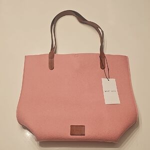 Pink Felt Tote Bag